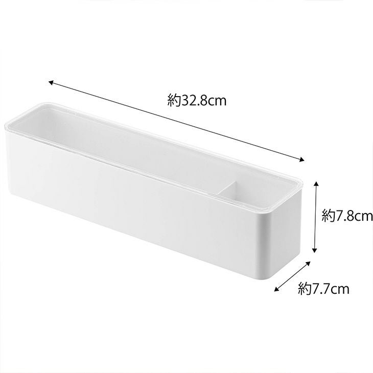 towerタワー蓋付きカトラリーケースタワーロングホワイト(イメージ)