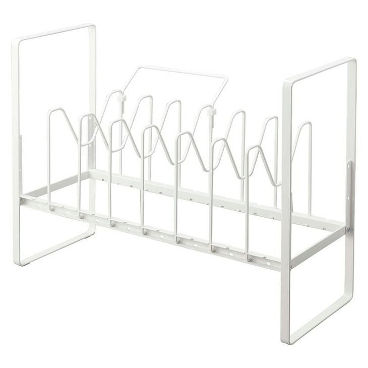 towerタワーシンク下高さ調整鍋蓋＆フライパン収納ラック2段ホワイト(イメージ)