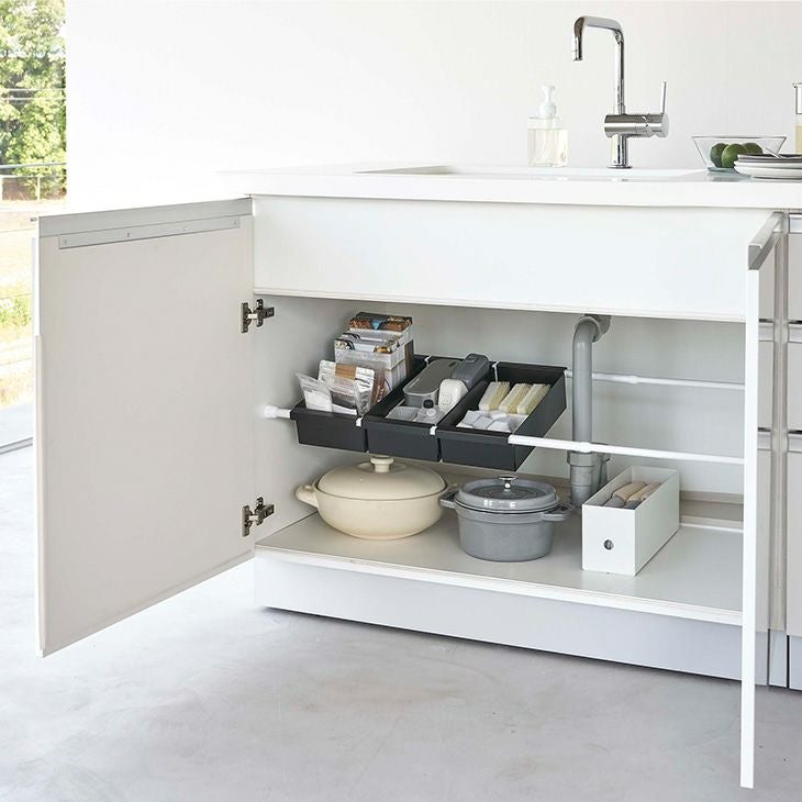 towerタワーつっぱり棒用バスケットブラック(メイン)