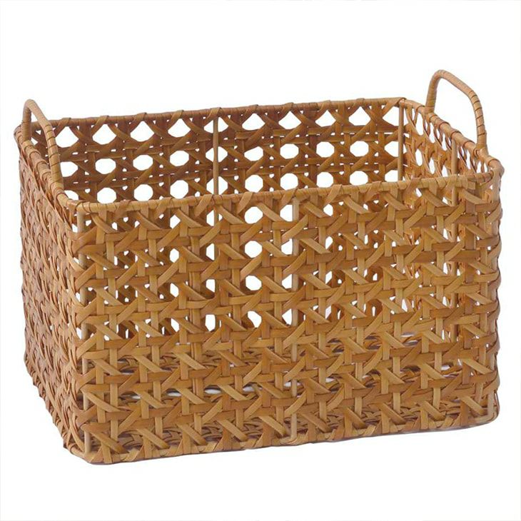 クレエユティルオクタレクトバスケット洗えるかご収納ブラウン（カラー）