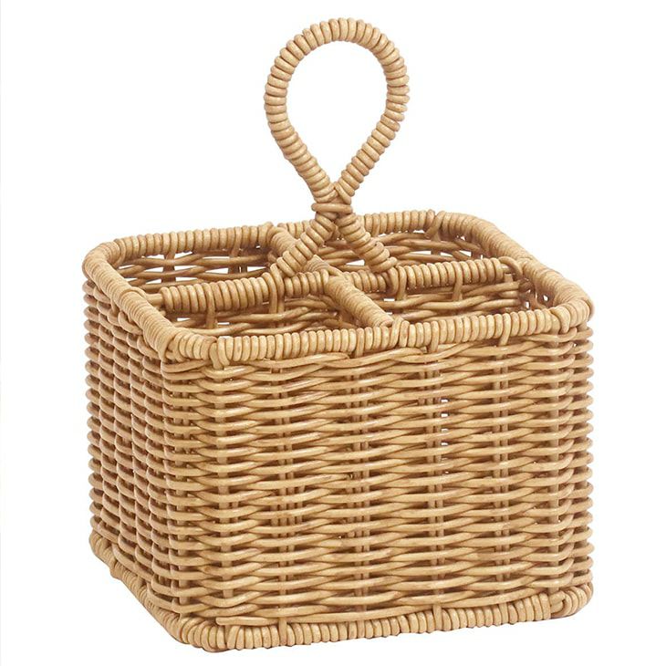 クレエユティルナイールカトラリースタンドかご収納ブラウン（カラー）