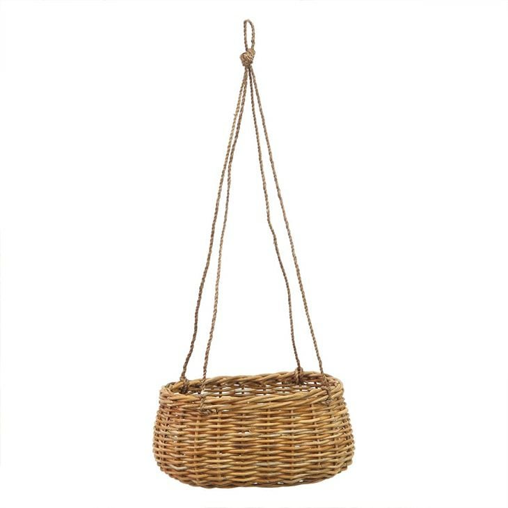 クレエ鉢カバーアラログつり下げかごオーバルブラウン（カラー）