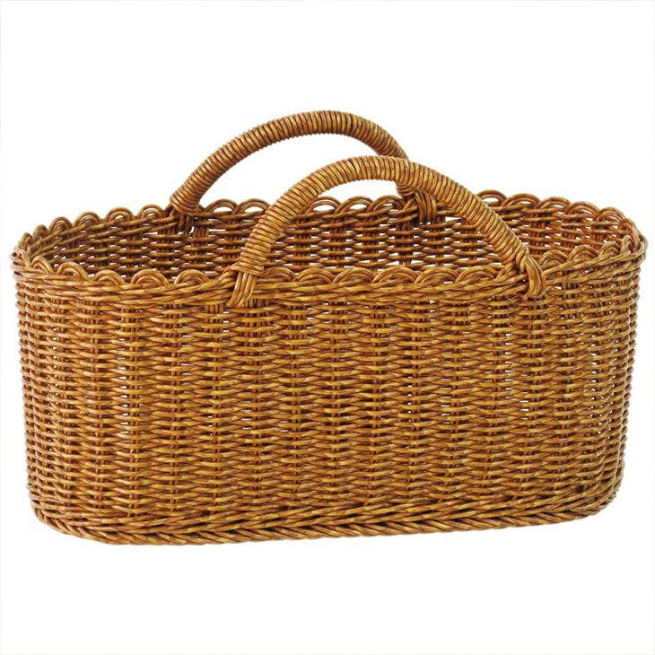 クレエユティルオーバルハンドルバスケットL（カラー）