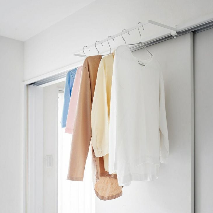 towerタワー室内物干しハンガー奥行ワイド(ホワイト)（イメージ）