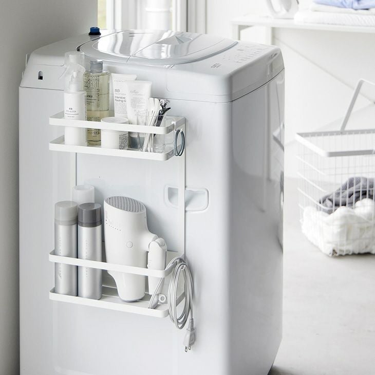 towerタワー洗濯機横マグネット収納ラック2段(ホワイト)（イメージ）