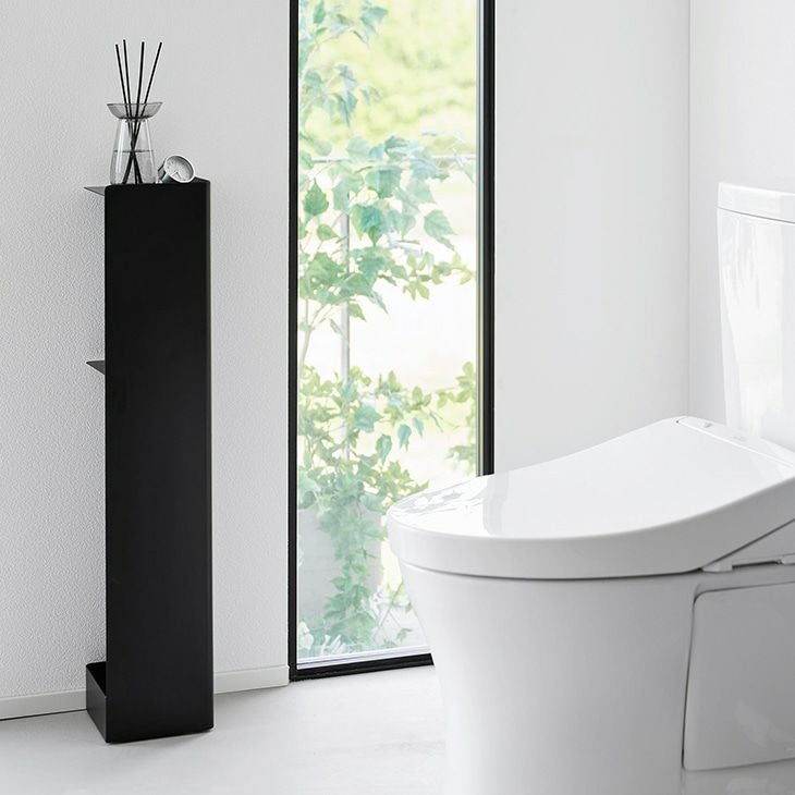 towerタワーキャスター付きスリムトイレラック(ブラック)（イメージ）