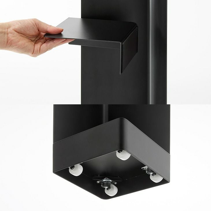 towerタワーキャスター付きスリムトイレラック(ブラック)（カラー）