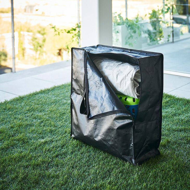 towerタワーポリエチレンシートポケット付きおもちゃ収納バッグ(ブラック)（イメージ）