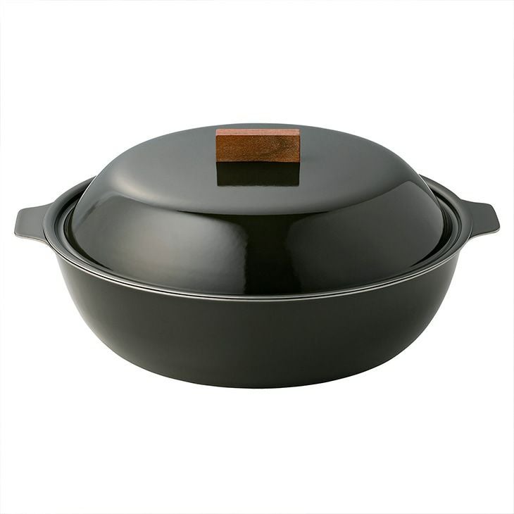 KINTOキントー琺瑯鍋IH対応2LKAKOMIステンレス琺瑯(チャコール)（イメージ）