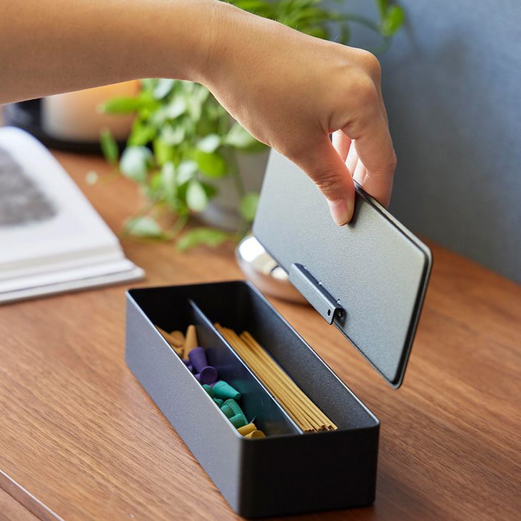 towerタワーお香収納ケース(ブラック)（カラー）