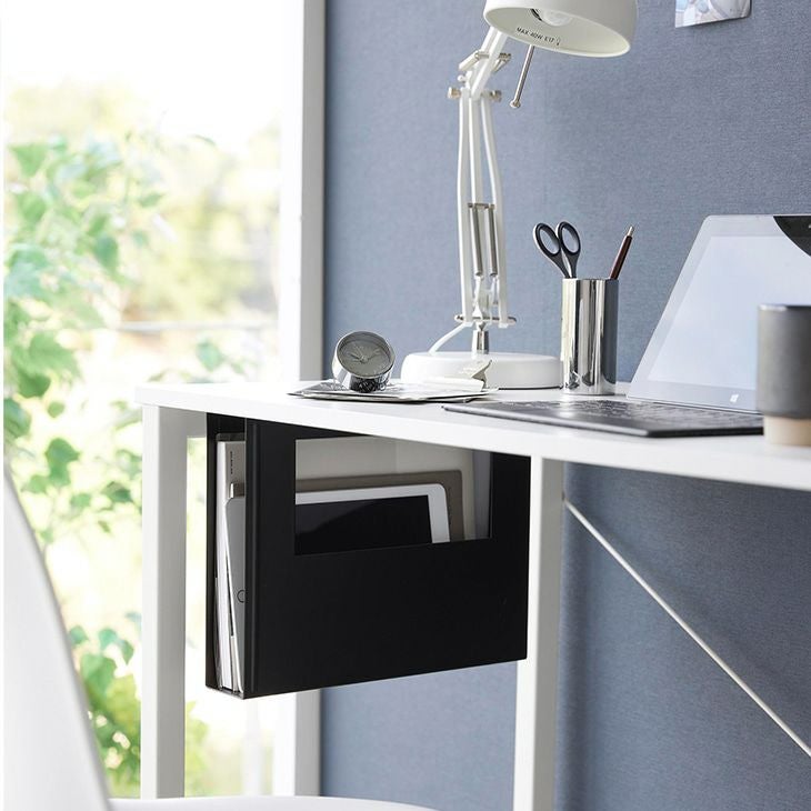 towerタワーデスク下A4ファイル収納ホルダー(ブラック)（イメージ）