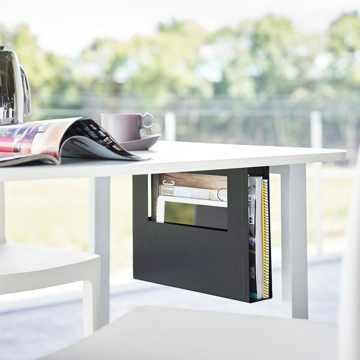 towerタワーデスク下A4ファイル収納ホルダー(ブラック)（カラー）