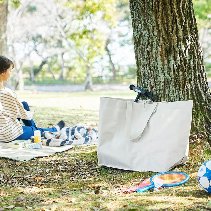 towerタワーポリエチレンシート外遊び収納バッグワイド(ライトグレー)（イメージ）