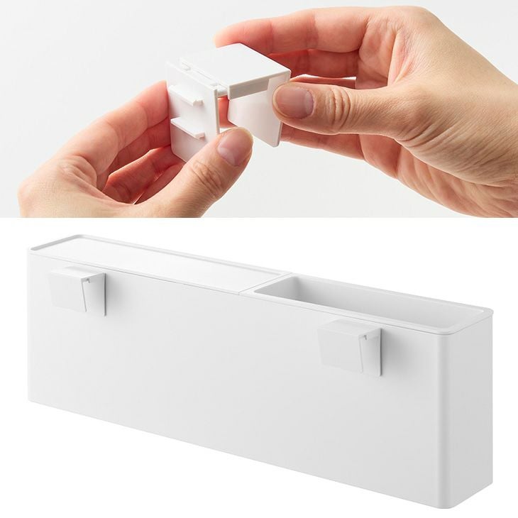 towerタワー引っ掛けティッシュケース＆ダストボックス(ホワイト)（カラー）