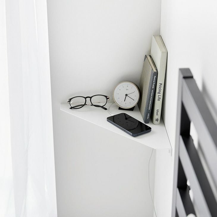 towerタワーウォールコーナーシェルフL石こうボード壁対応(ホワイト)（イメージ）