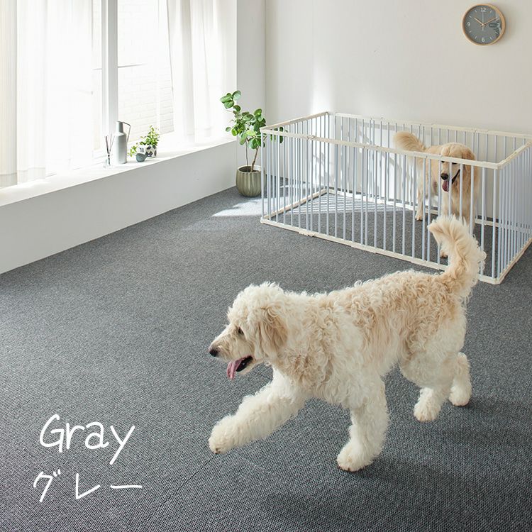防音 防炎 洗える タイルカーペット フローループ 40×40cm 10枚セット