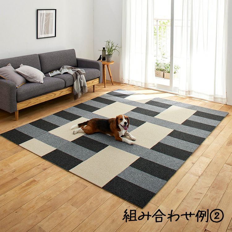 防音 防炎 洗える タイルカーペット フローループ 40×40cm 10枚セット