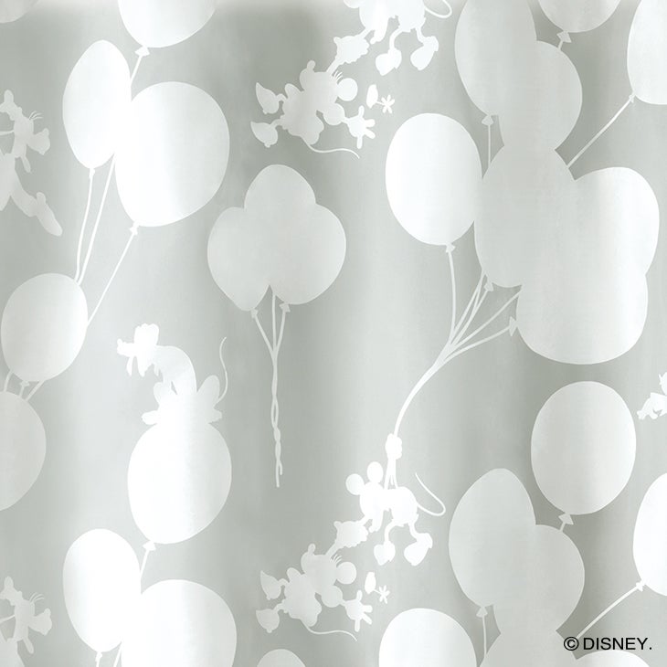 レースカーテンMICKEY/ミッキーバルーンボイル幅100×丈133cm（カラー）